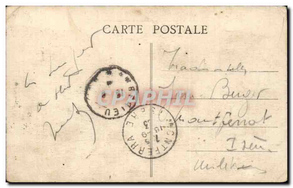 CPA Militaria la Valbonne Tanks a la manoeuvre — Verso