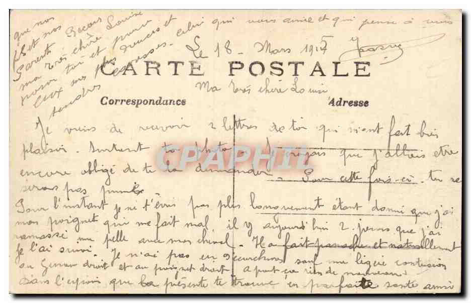 CPA Militaria La grande guerre 1914 Le genral Joffre et le general de Castelnau — Rückseite