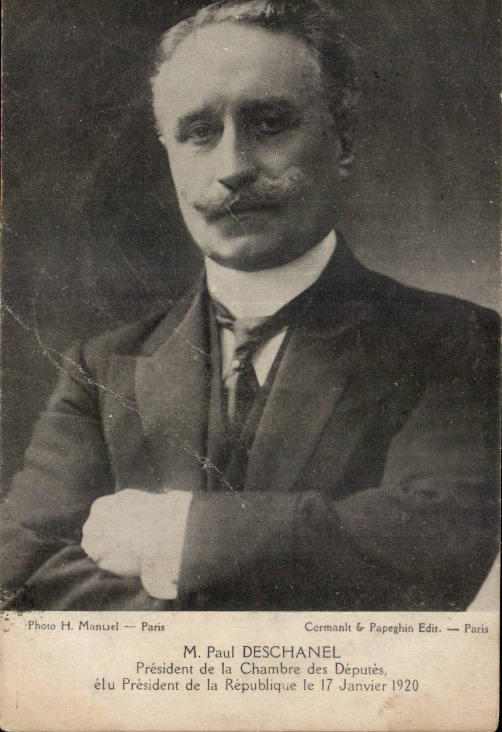 CPA Militaria Paul Deschanel President de la chambre des deputes President de la Republique le17janvier 1920