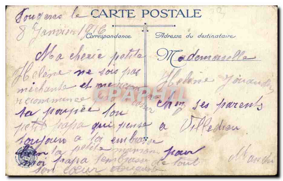 Batalla de la Marna — Germigny-l'Évêque — L.V.C. — Reverso