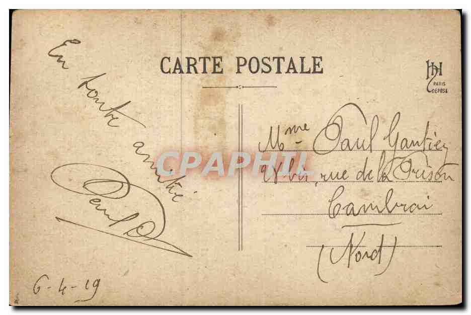CPA Militaria Les quatre as de la Victoire Clemenceau Foch Wilson  — Rückseite