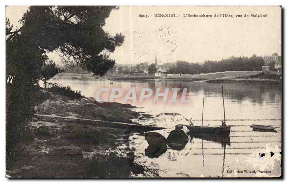 CPA Benodet L embouchure de l Odet Vue de Malakoff