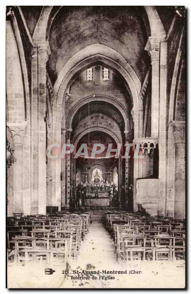 CPA St Amand Montrond Interieur de l eglise
