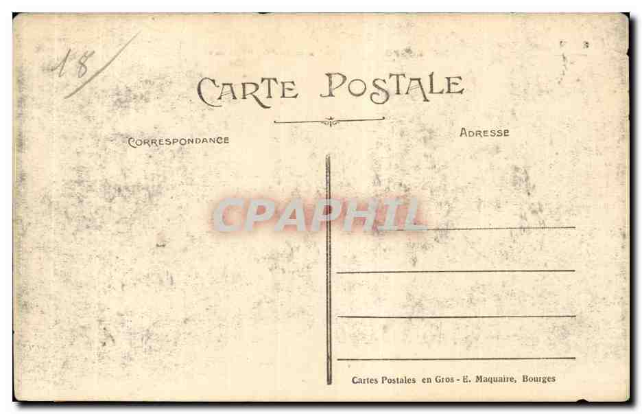 CPA Bourges Ecole normale d institutrices — Rückseite