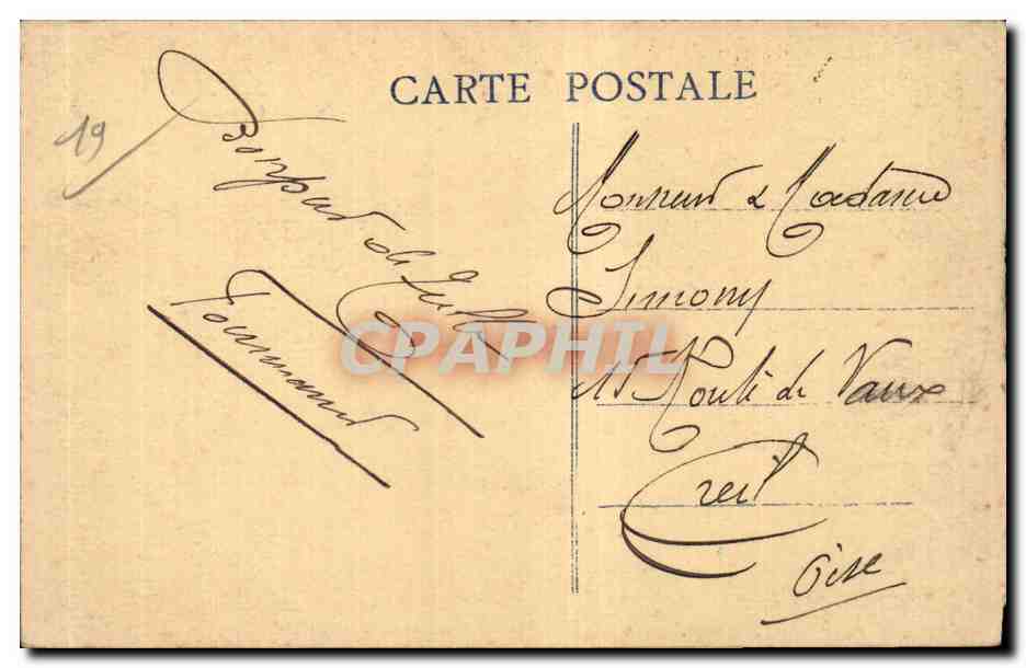 CPA Tulle La caserne Marbot  — Rückseite
