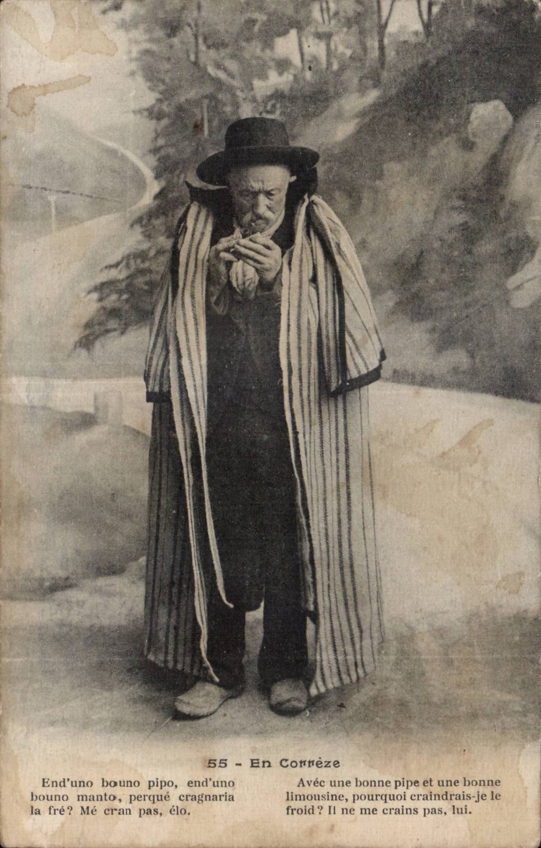 CPA Folklore Costume En Correze