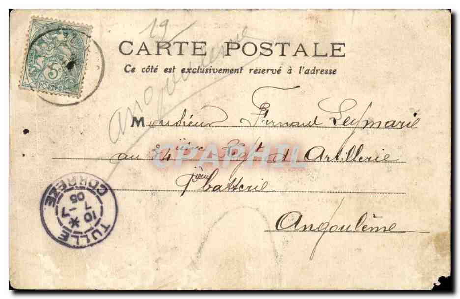 CPA Le Lonzac Hotel de ville Les Ecoles — Rückseite