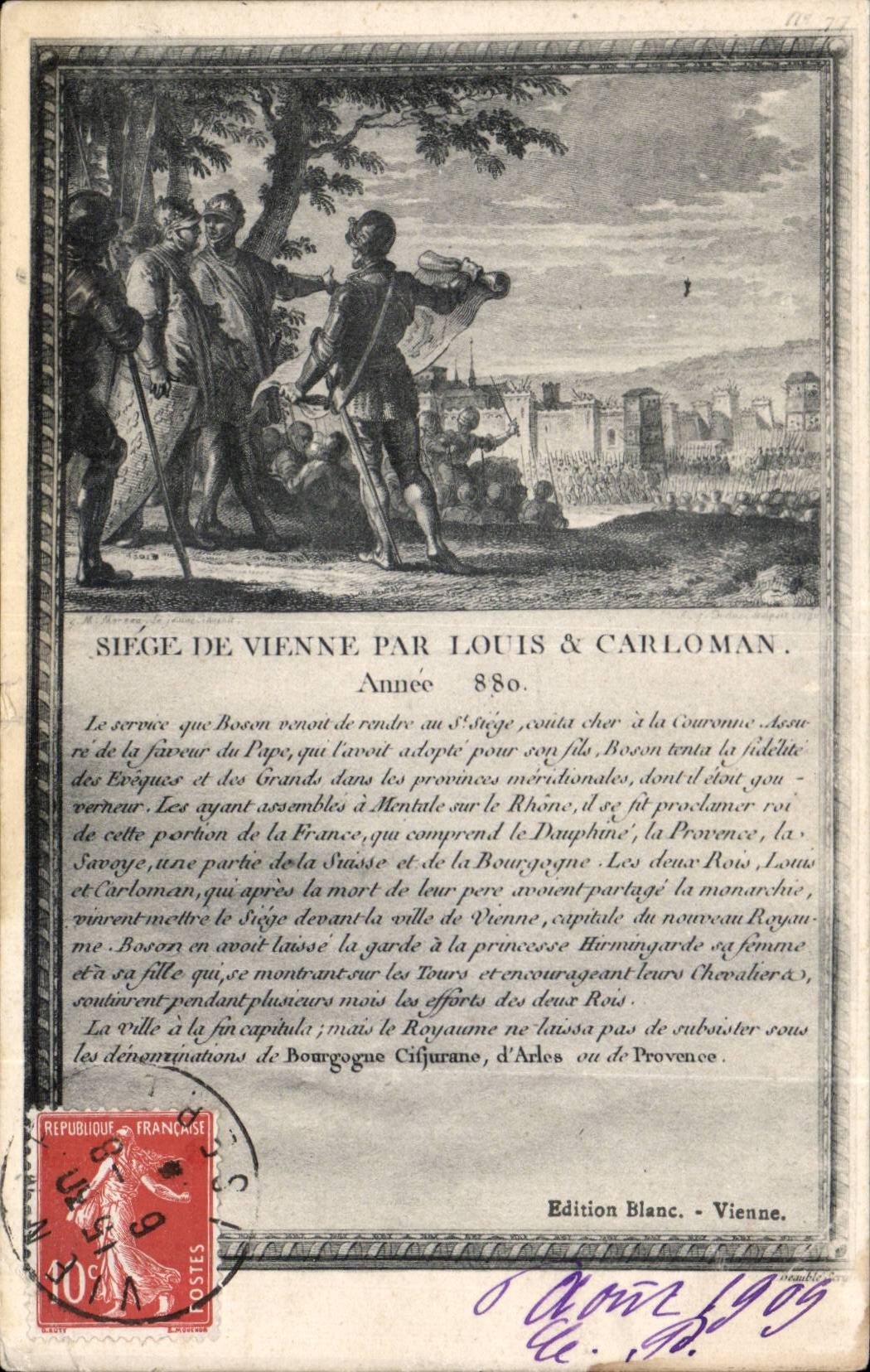 Asedio de Viena por Luis y Carlomano — Año 880 — Edición Blanc, Viena