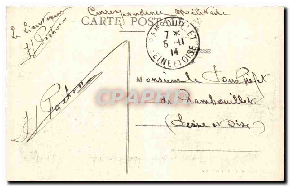 CPA Militaria Le moulin  — Rückseite