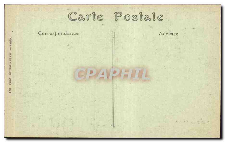 Bataille de la Marne — Intérieur d'une ferme du village de Chatillon après bombardement par les Allemands — Visé Paris N° 308 — Rückseite