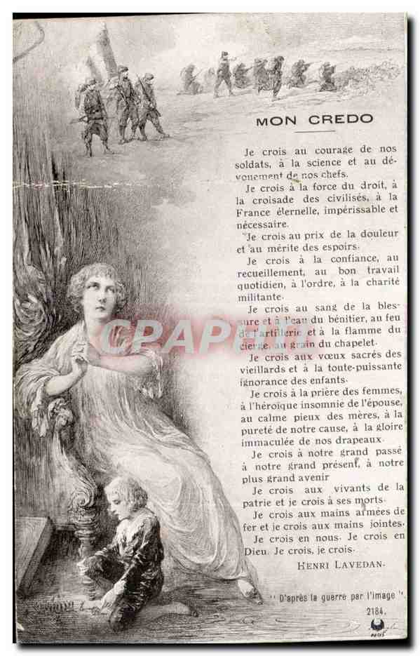 CPA Militaria Mon credo
