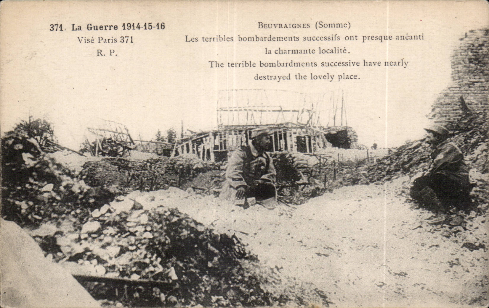 CPA Militaria Guerre de 1914 Beuvraignes 