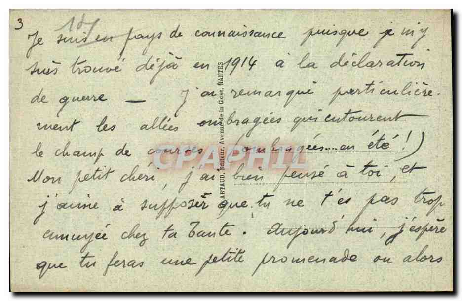 Caen - Rue St Pierre Eglise St Pierre - CPA — Verso