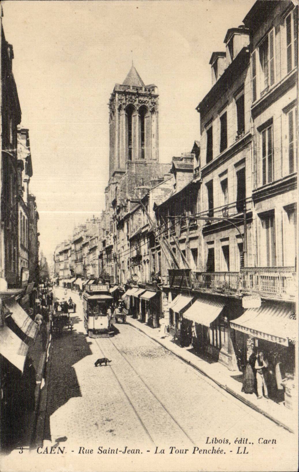 Caen - Rue St Jean - La Tour Penchee CPA