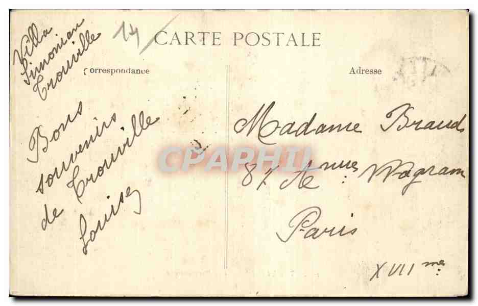 Trouville - Vue Panoramique - CPA — Verso