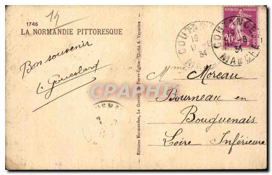Folklore - Costumes - La Normandie Pittoresque - CPA — Rückseite