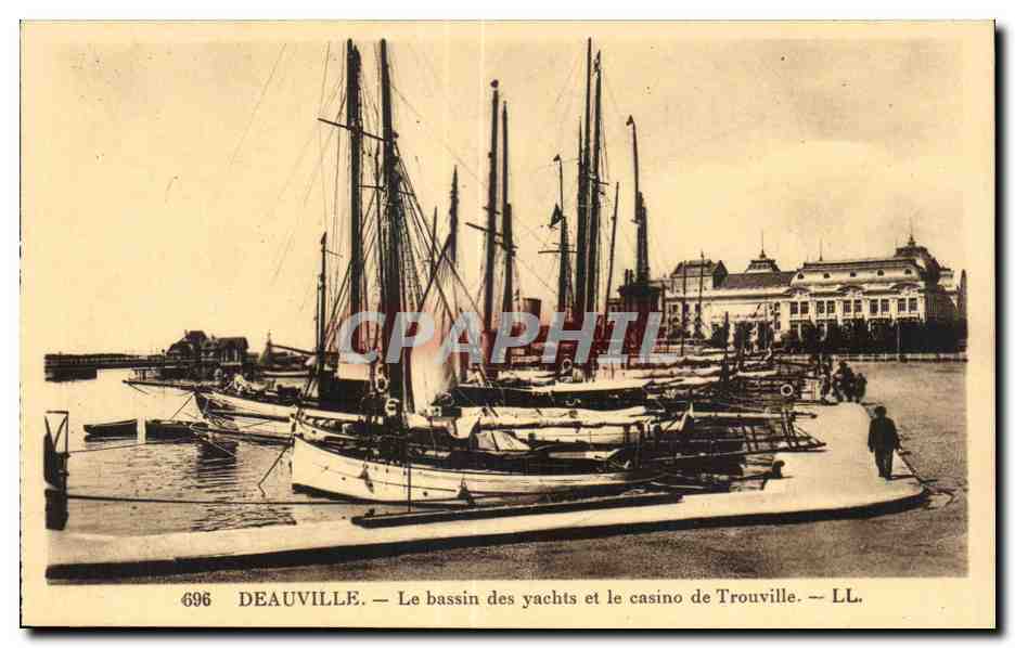 Deauville — The Yacht Basin and the Casino of Trouville — LL. n° 696