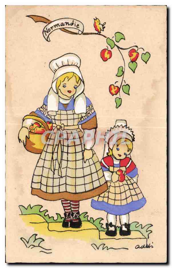Folklore - Costumes - Illustration - Enfant - En Normandie - CPA