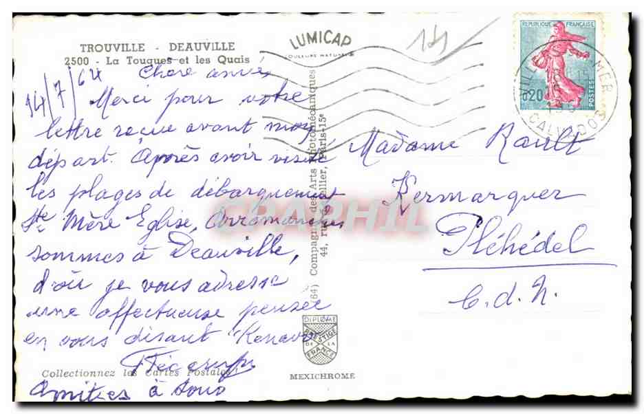 Trouville Deauville - La Touques et les Quais - CPA — Verso