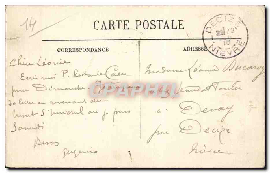 Deauville - Trouville - Le Pont - CPA — Verso
