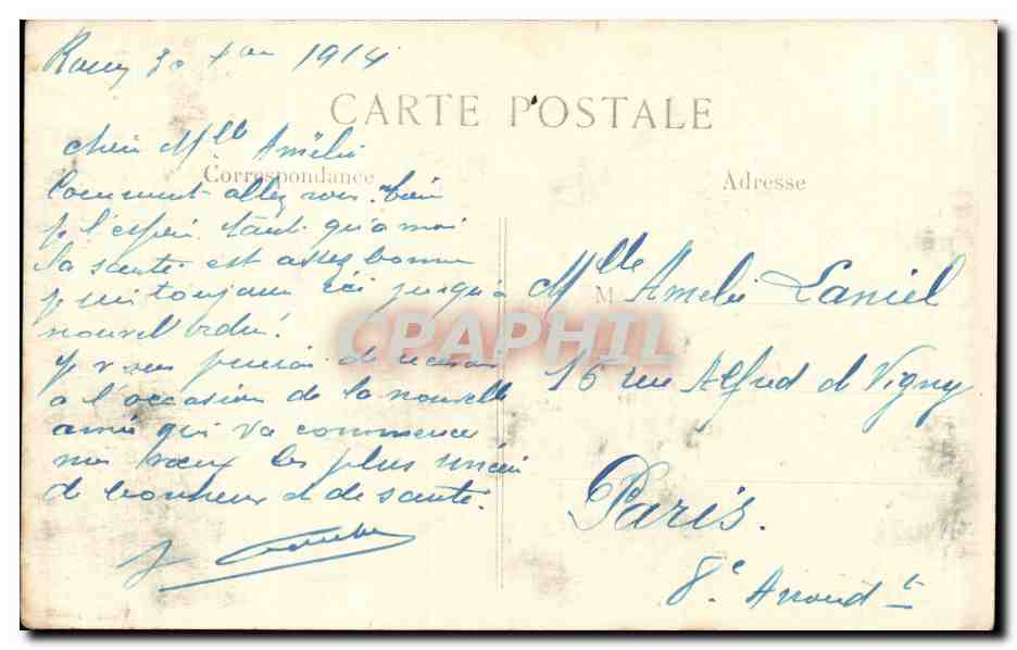 CPA Militaria Reims Une rue apres le bombardement  — Rückseite