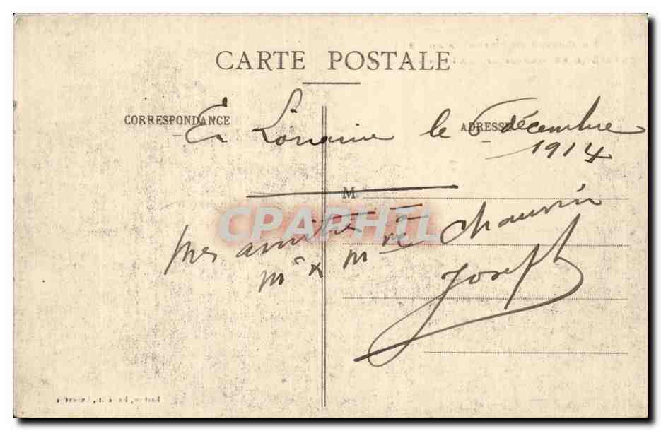 CPA Militaria Guerre de 1914 Gerbeviller bombarde par les allemands L eglise — Rückseite