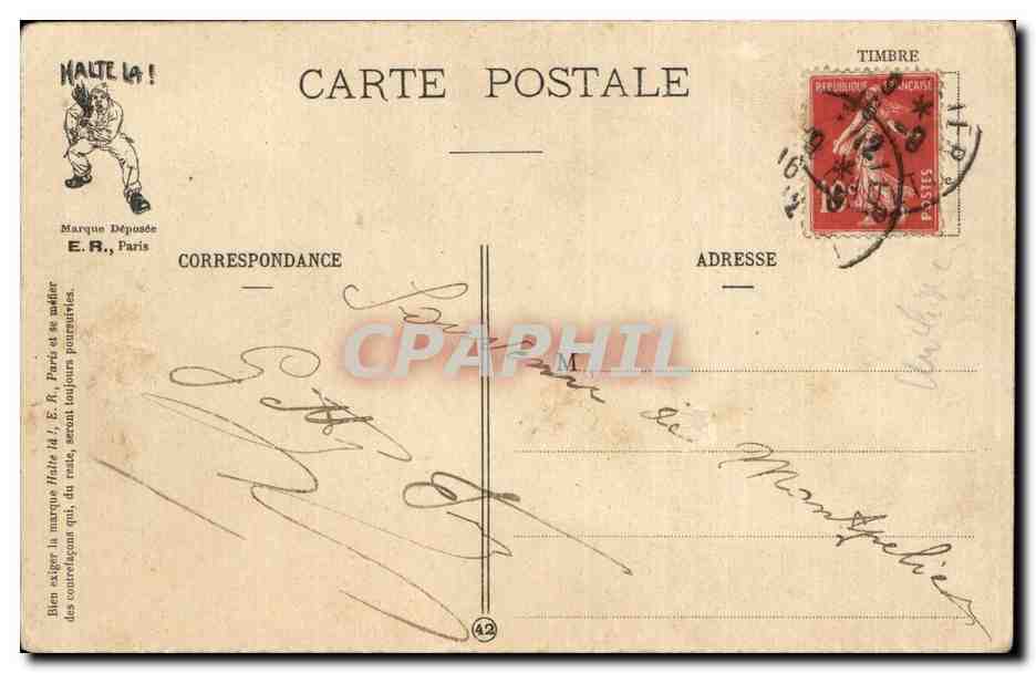 CPA Militaria Liberatus es Mademoiselle Laclasse — Rückseite