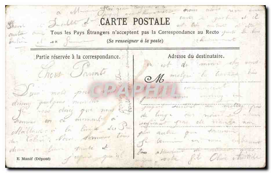 CPA Militaria La grande guerre 1914 3eme regiment de Hussards Regiment de Estehazy (1764 1791) — Rückseite