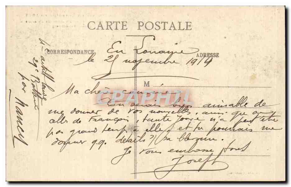 Batterie allemande près du cimetière d'Hériménil — obus abandonnés — éditeur Lyon, n° 44 — Rückseite