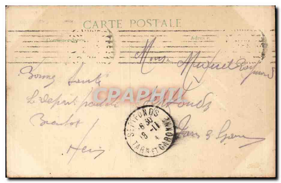 CPA Militaria La grande guerre 1914 Champguyon apres le bombardement — Rückseite