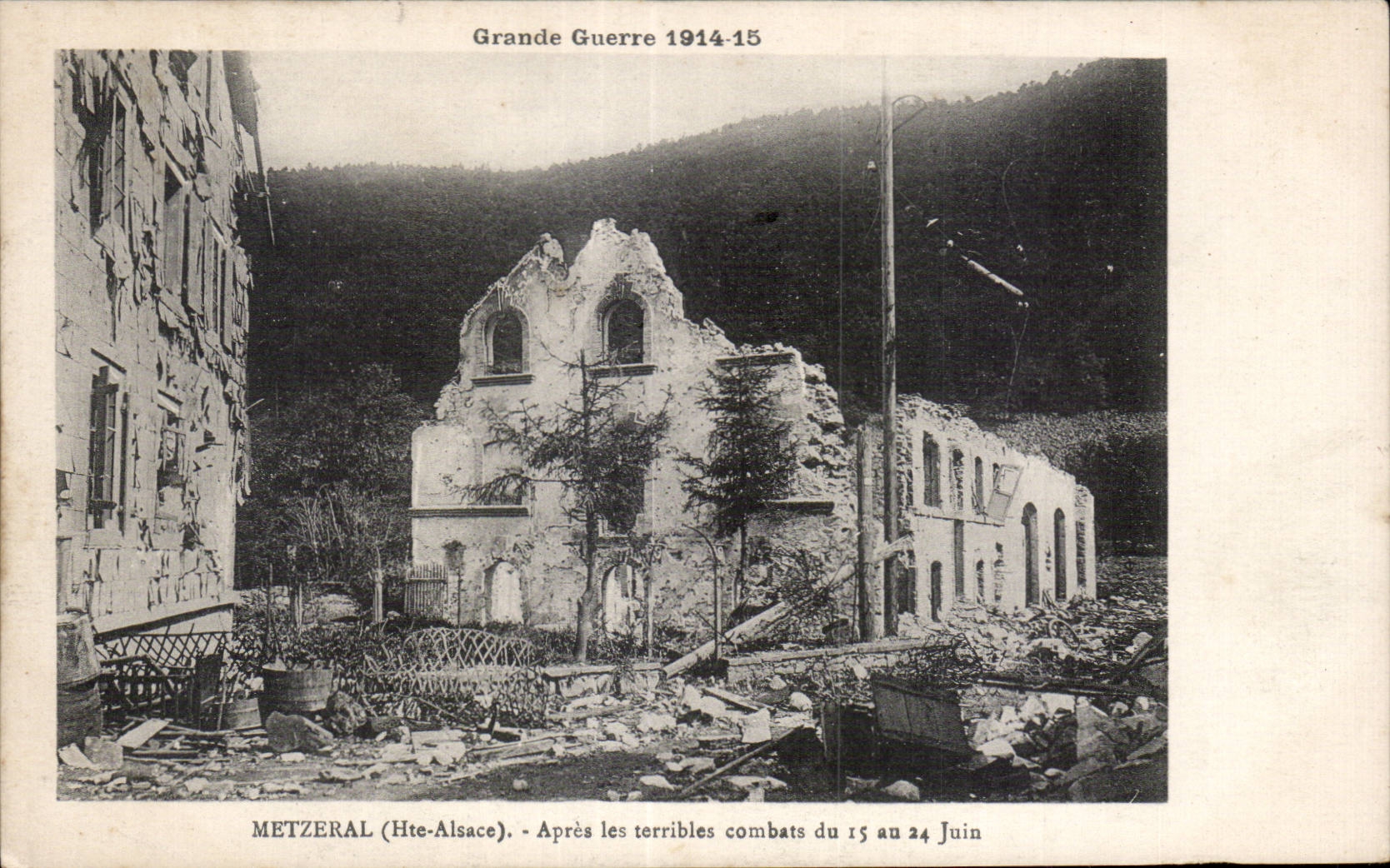 CPA Militaria La grande guerre 1914 Metzeral Apres les terribles combats du 15 au 24juin 