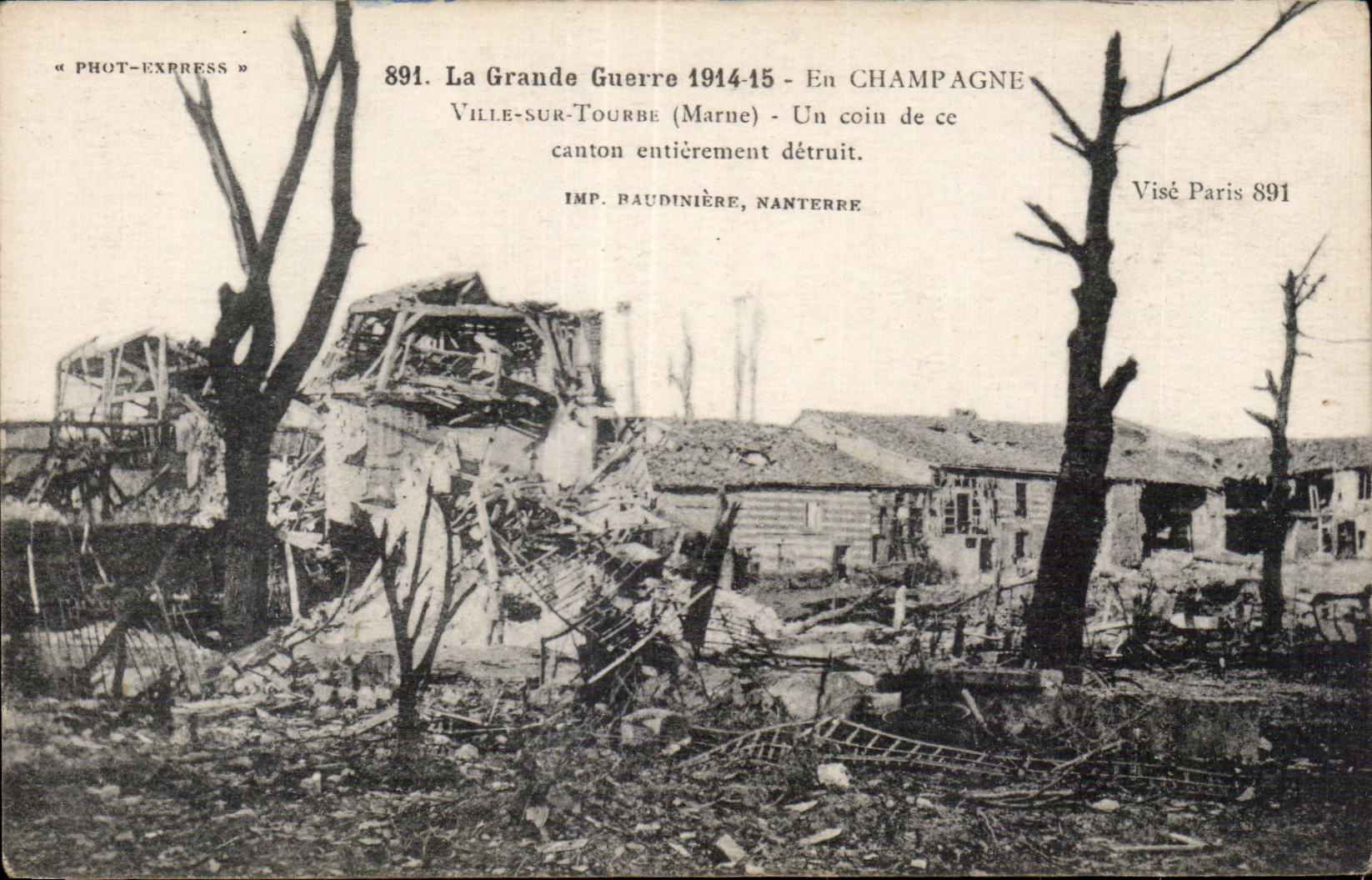 CPA Militaria En Champagne Ville sur Tourbe Un coin de ce canton 