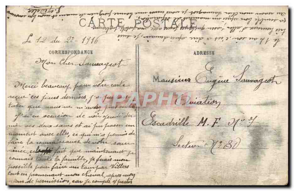 CPA Militaria En Champagne Ville sur Tourbe Un coin de ce canton  — Rückseite