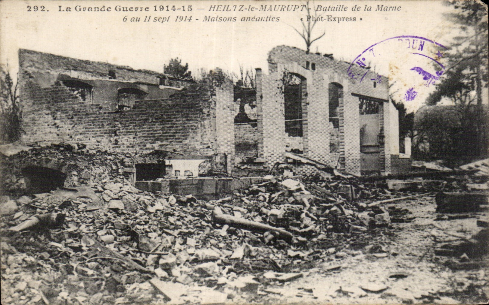 Heiltz-le-Maurupt — Ruinen nach der Schlacht an der Marne — Phot-Express