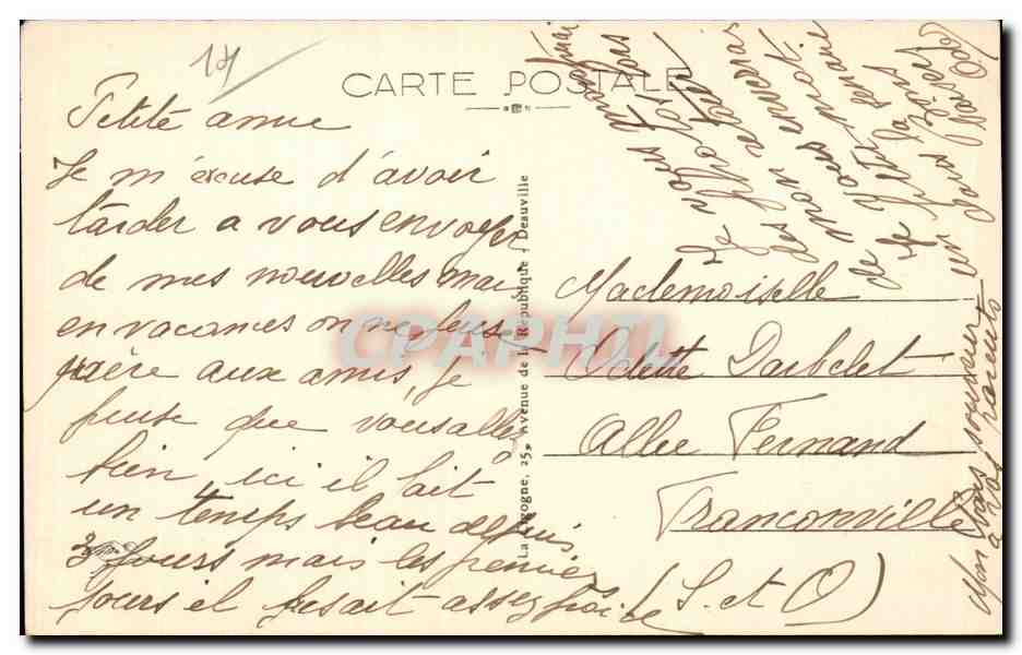 TROUVILLE, la Reine des Plages — L'Avant-Port — n° 458 — Verso