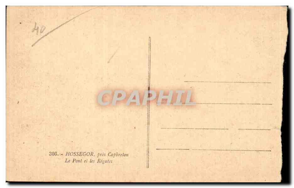 Hossegor - pres Capbreton - Le Pont et les Regates - CPA  — Rückseite
