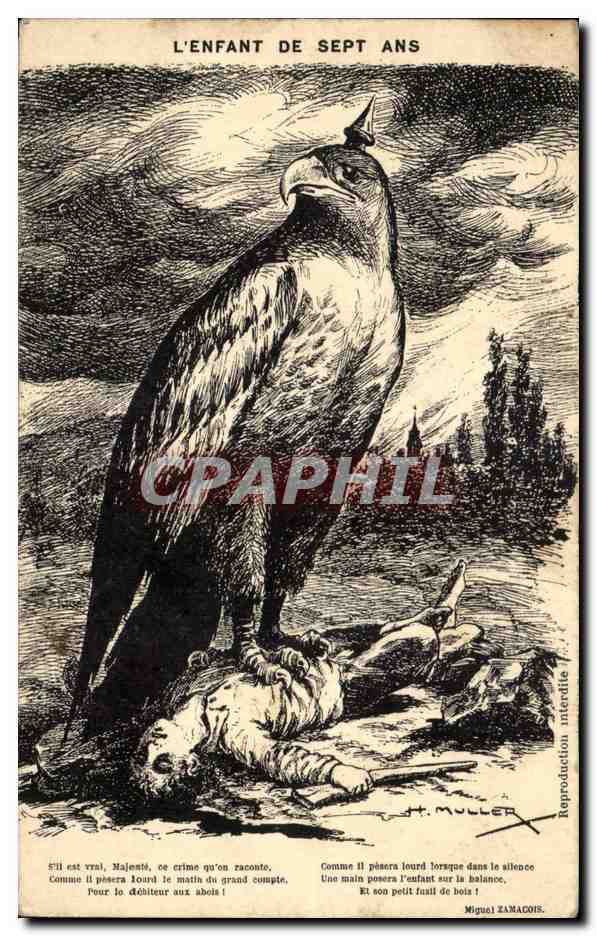 CPA Militaria Aigle l enfant de 7 ans Muller