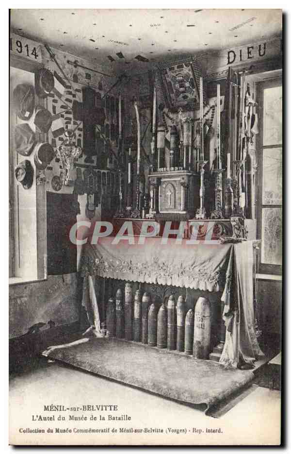CPA Militaria Menil sur Belvitte L autel du musee de la bataille 