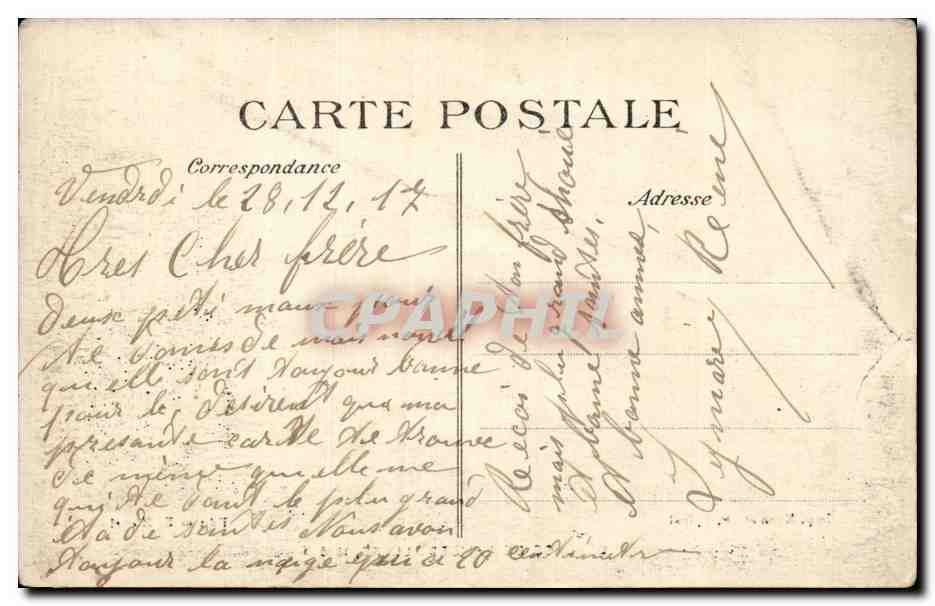 CPA Militaria Defense de Rambervillers 18701 — Rückseite