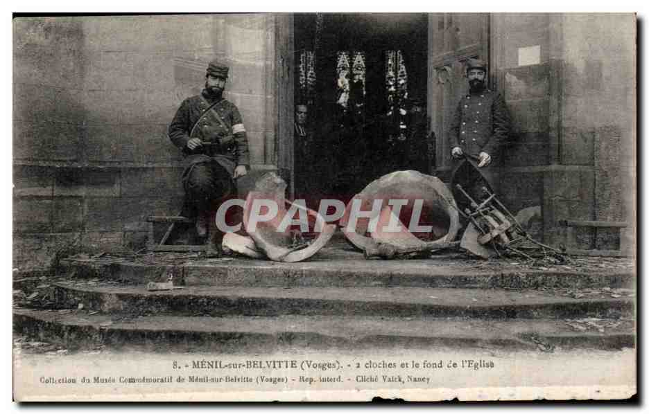 CPA Militaria Menil sur Belvitte 2 cloches et le fond de l eglise