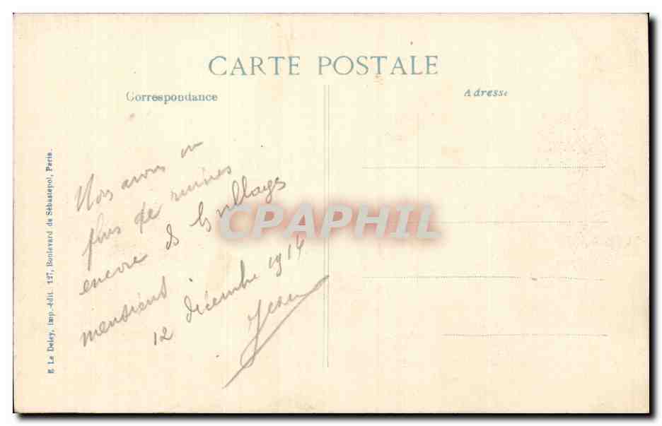 CPA Militaria Ferme incendiee a Chauconin pres de Meaux  — Rückseite