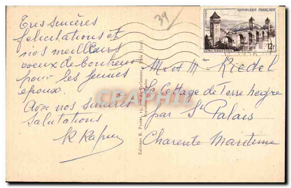 LONS-le-SAUNIER (Jura) — Place de la Liberté — Éditeur : Editions E. Protet, 15, rue du Parlement — Reverso