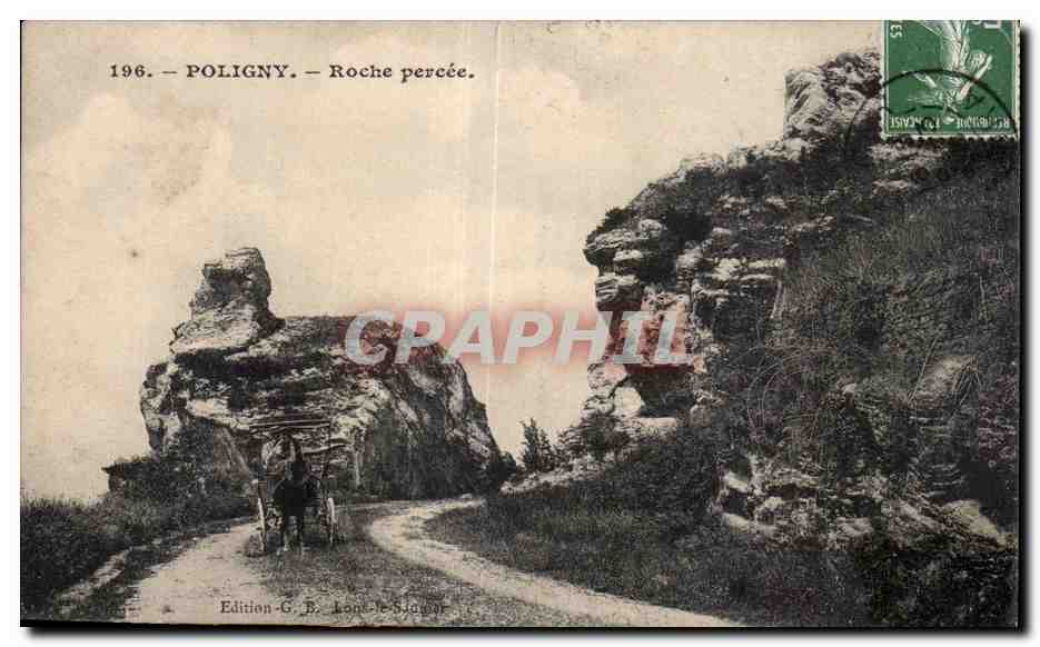 Poligny - Roche Percee Caleche - CPA 