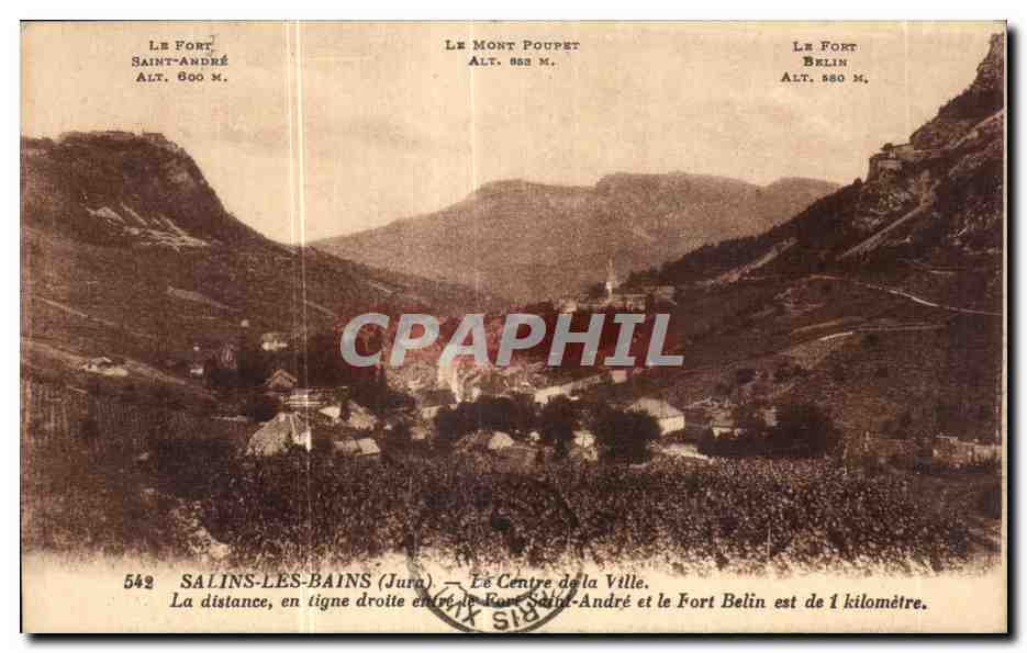 Salins les Bains - Le Centre de la Ville - CPA 
