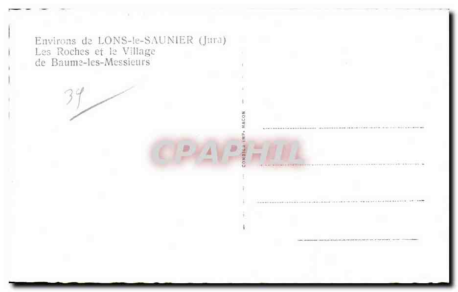 Baume-les-Messieurs — Environs de Lons-le-Saunier (Jura) — Cim — Reverso