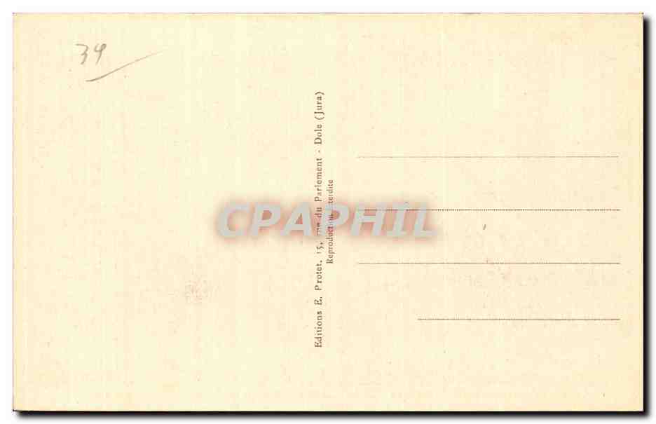 Saint-Claude (Jura) — Le Grand Pont sur la Bienne — Éditions E. Protet, Dole — Verso