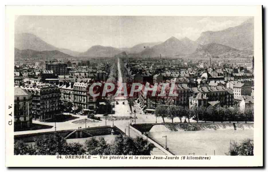 Grenoble — Vue générale et le cours Jean-Jaurès (8 kilomètres) — C.L.A.V. n°04