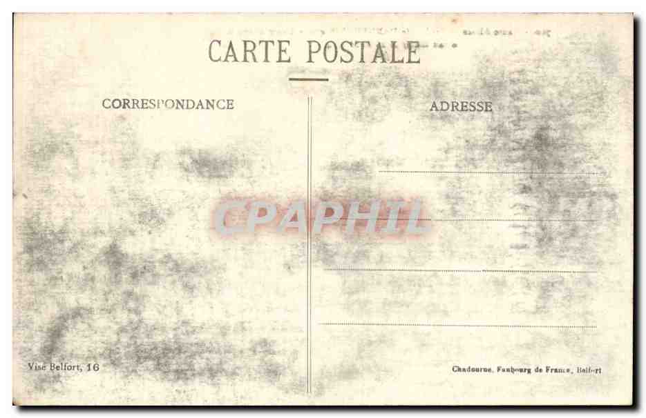 Viadukt von Dannemarie — Zerstörung durch die französischen Ingenieure am 26. August 1914 — Serie 760, Oberelsass — Rückseite