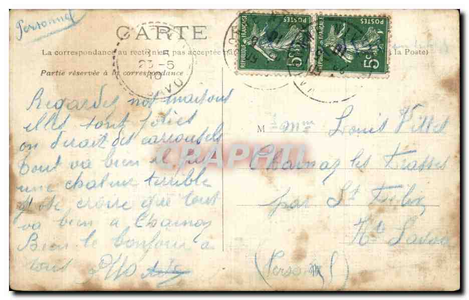 CPA Militaria Camp de la Valbonne Vue generale des tentes — Verso
