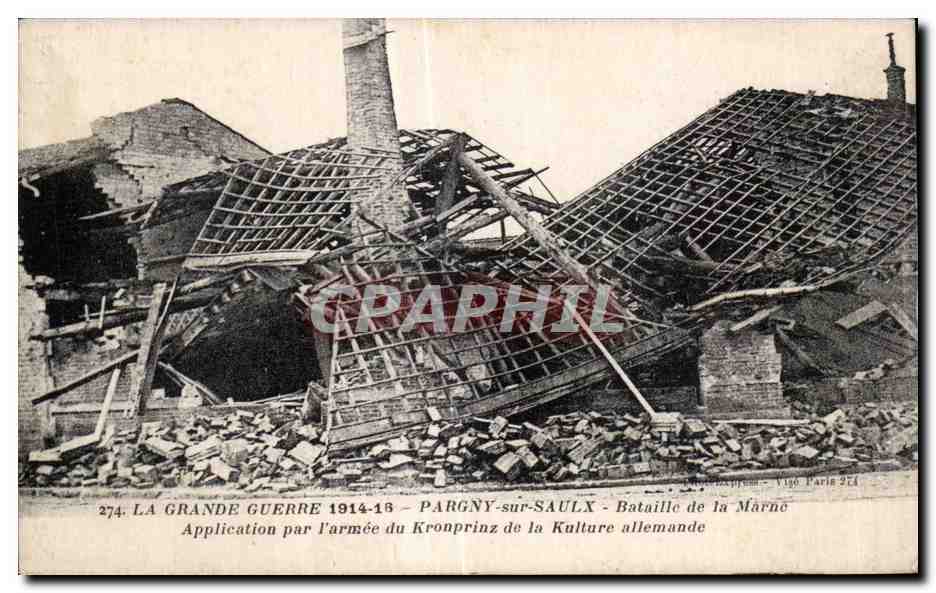 CPA Militaria Guerre 1914 Pargny sur Saulx Bataille de la Marne 